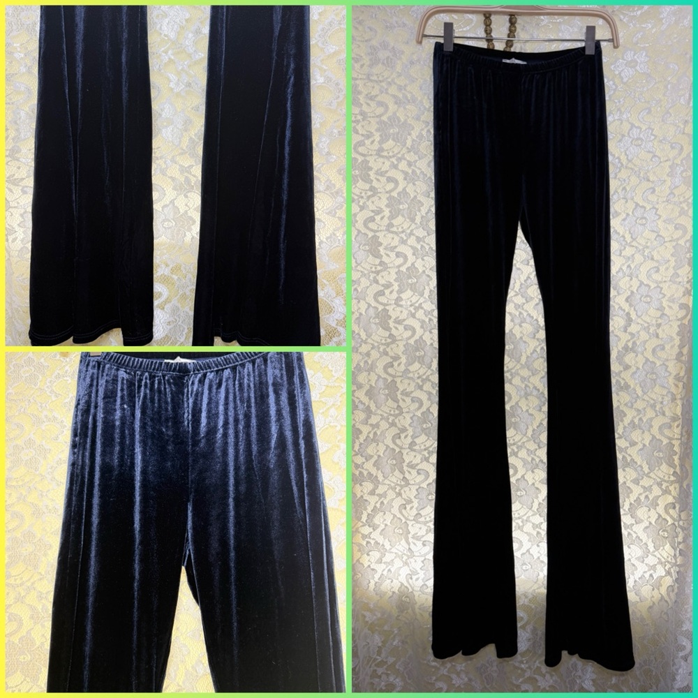 Soprano nwot dark indigo navy blue Velvet Flare bell bottoms Pants small